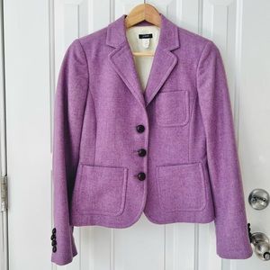 Robert Noble for J. Crew purple women’s wool blazer sz 6 like new